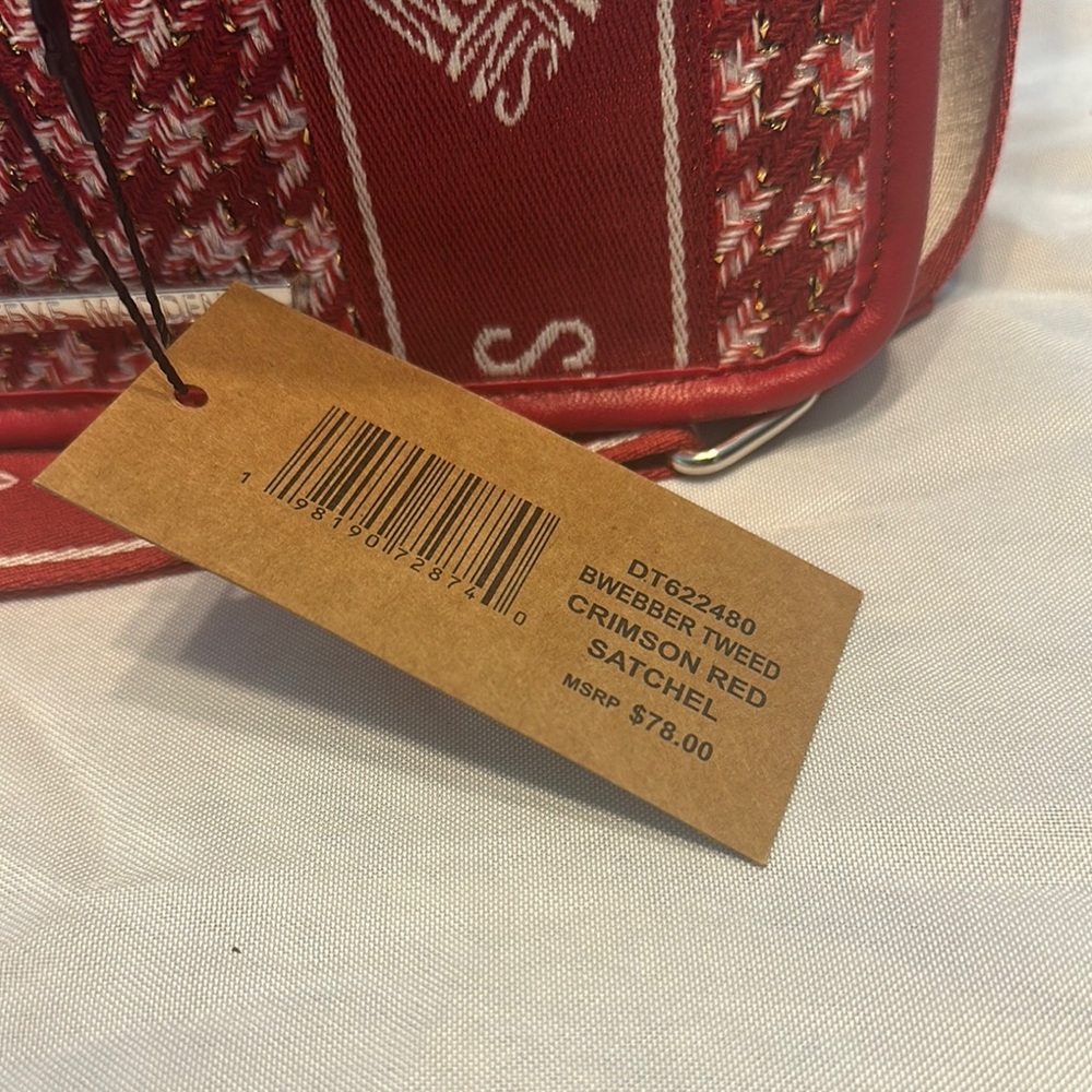 Steve Madden Red And White Patterned Crossbody Bag - image 5